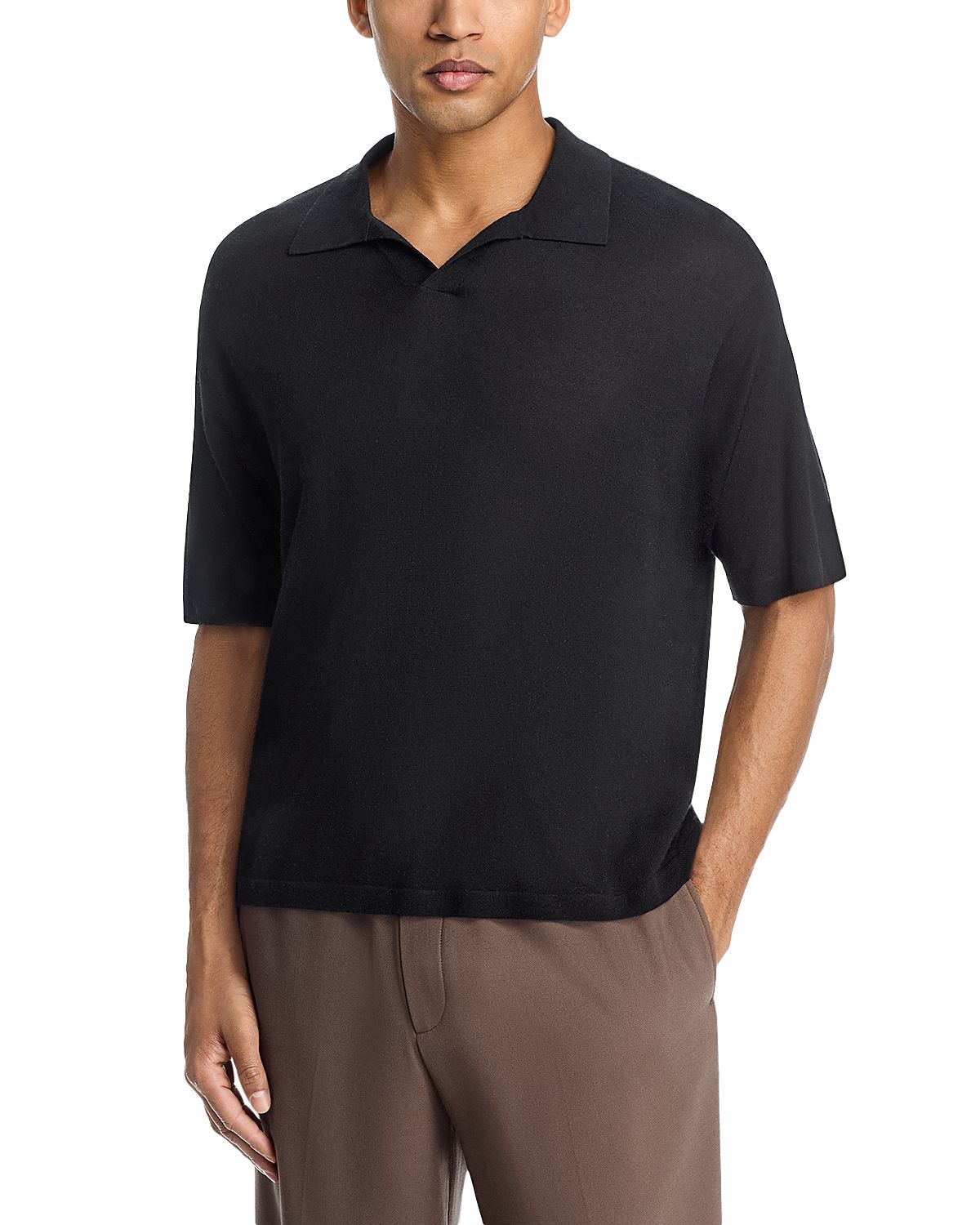 Frame Superfine Short Sleeve Polo Sweater