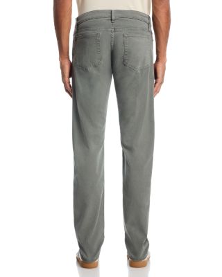 L'Homme Slim Fit Brushed Twill Pants in Dusty Emerald