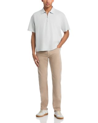 L'Homme Slim Fit Brushed Twill Pants in Dusty Beige