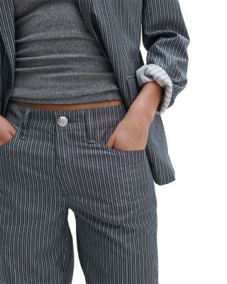 Saige Stripe Low Rise Poplin Pants