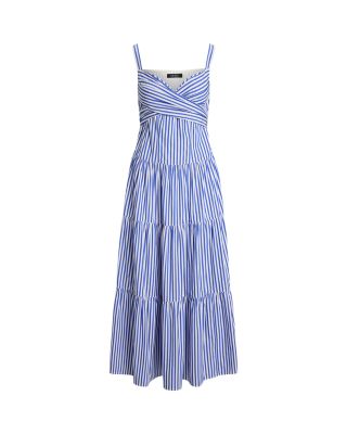 Striped Broadcloth Tiered Dress