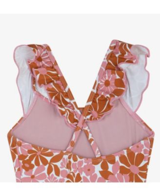 Girls' Summer Memories Square Neck Ruffle One Piece - Little Kid, Big Kid