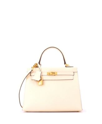 Kelly 25 Handbag Light Epsom with Gold Hardware
