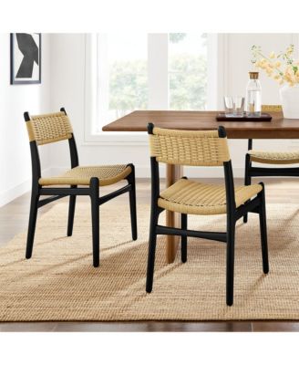 Wynn Rope and Wood Dining Side Chairs, Set of 2