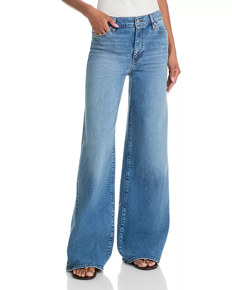 Frame Le Slim Palazzo High Rise Jeans in Gossamer