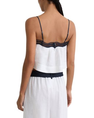 Felicity Scalloped Edge Linen Top