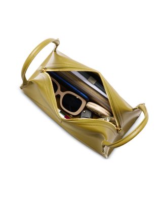 Victoria Pli&eacute; Medium Leather Top Handle Bag