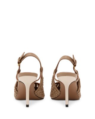 Women's Woven Slingback Pumps