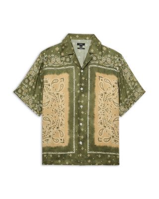 Vicente Short Sleeve Paisley Print Cuban Shirt