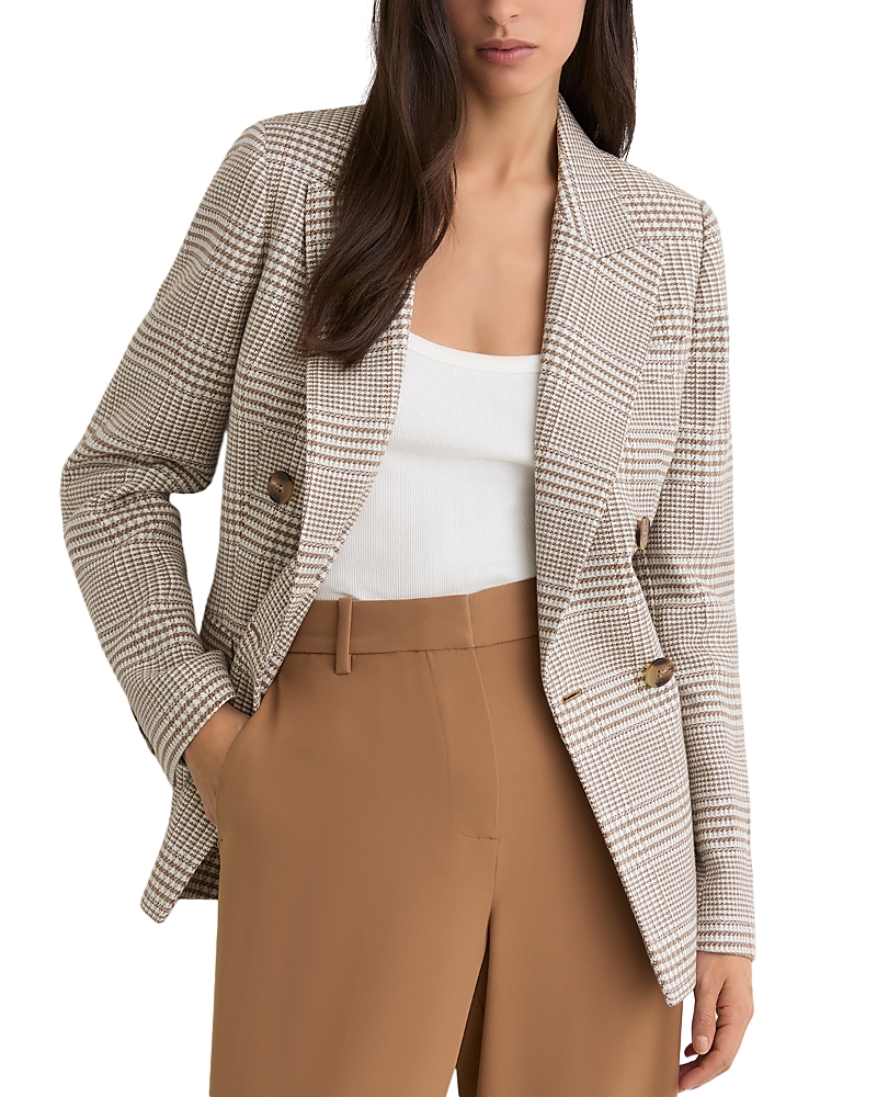 Reiss Petite Maxwell Double Breasted Check Blazer