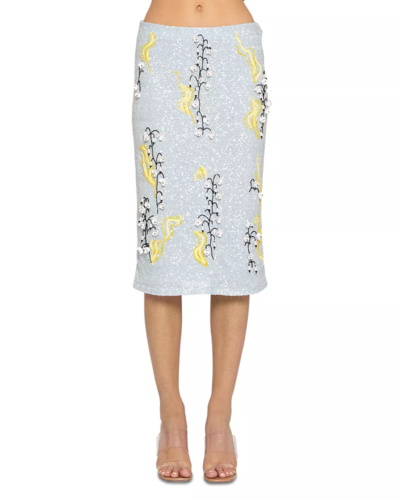 DES_PHEMMES Embellished Pencil Skirt