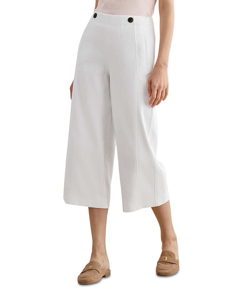 Hobbs London Petite Kimmi Wide Leg Cropped Trousers