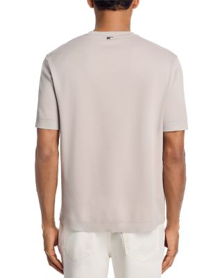 Double Layered Short Sleeve Knit Tee