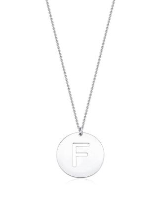 Sterling Silver Say My Name Initial Pendant Necklace