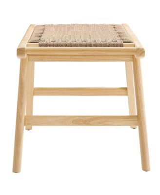 Saoirse 47" Wove Rope Wood Bench