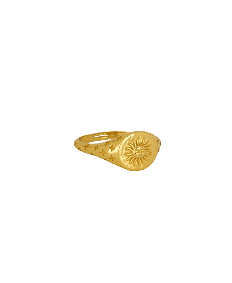 Ottoman Hands Sunray Signet Ring