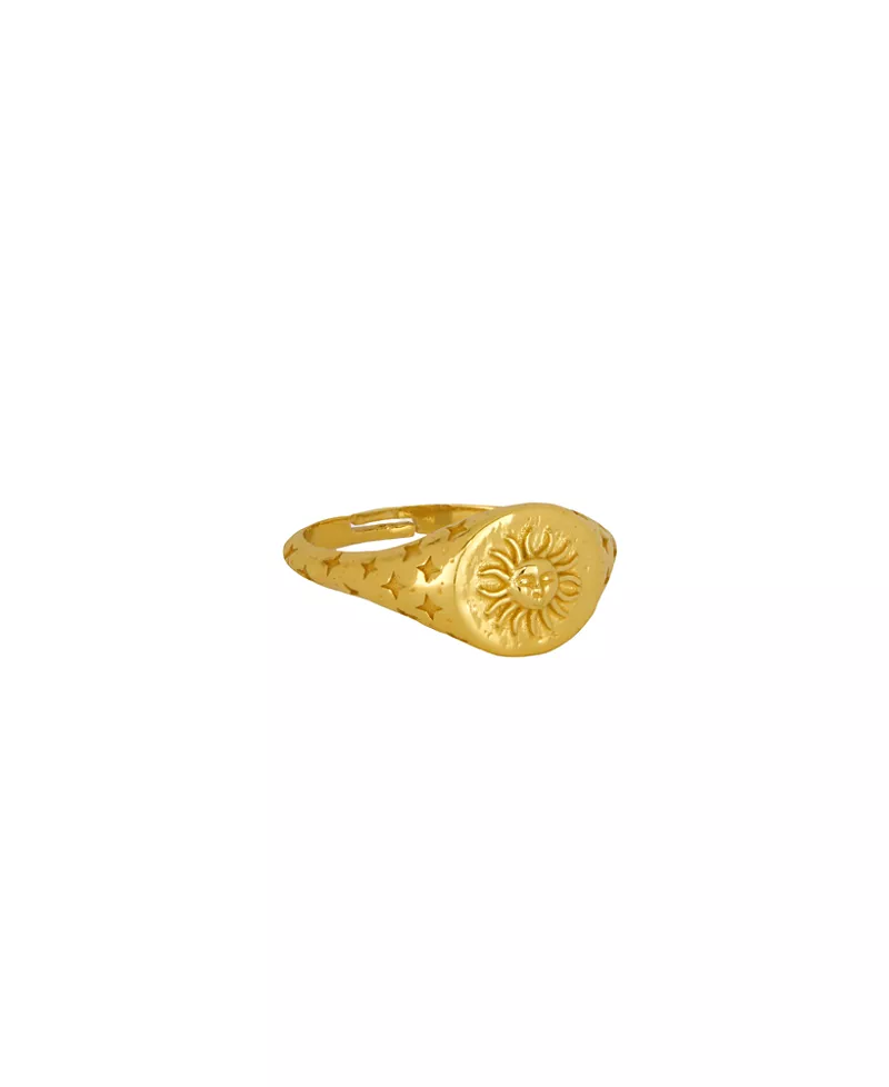 Ottoman Hands Sunray Signet Ring