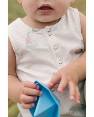 Unisex Set Sail Printed Sleeveless One Piece - Baby