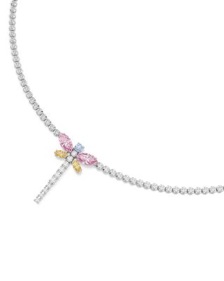 Ariana Grande x Swarovski Crystal & Cubic Zirconia Dragonfly Tennis Lariat Necklace, 11.75-17.37"