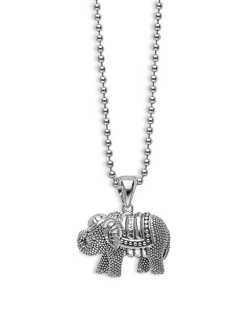 Lagos Sterling Silver Rare Wonders Elephant Pendant Necklace, 32