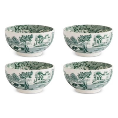 Heritage Green Italian Small Bowl, Set of 4