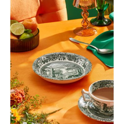 Heritage Green Italian Cereal Bowl, Set of 4