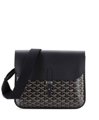   Coursier Messenger Bag Coated Canvas and Leather