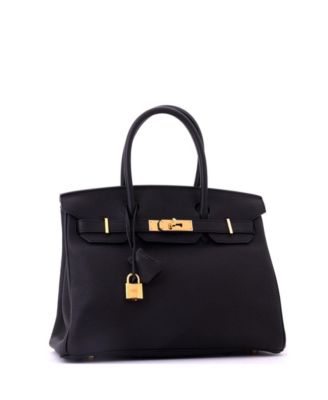 Birkin 30 Handbag Black Togo with Gold Hardware