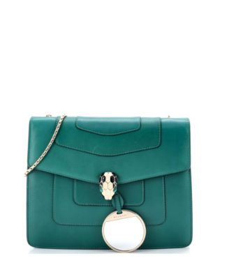  Medium Serpenti Forever Square Shoulder Bag Leather