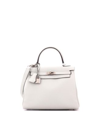 Kelly 25 Handbag Grey Togo with Palladium Hardware