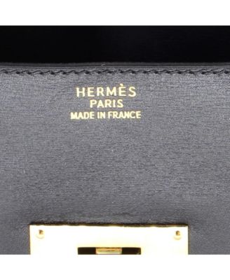  Large Vintage-like Portfolio Clutch Box Calf