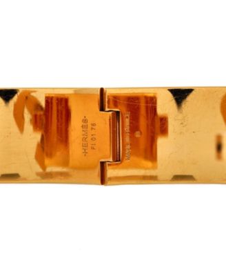 Wide Clic Clac H Bracelet Metal and Enamel