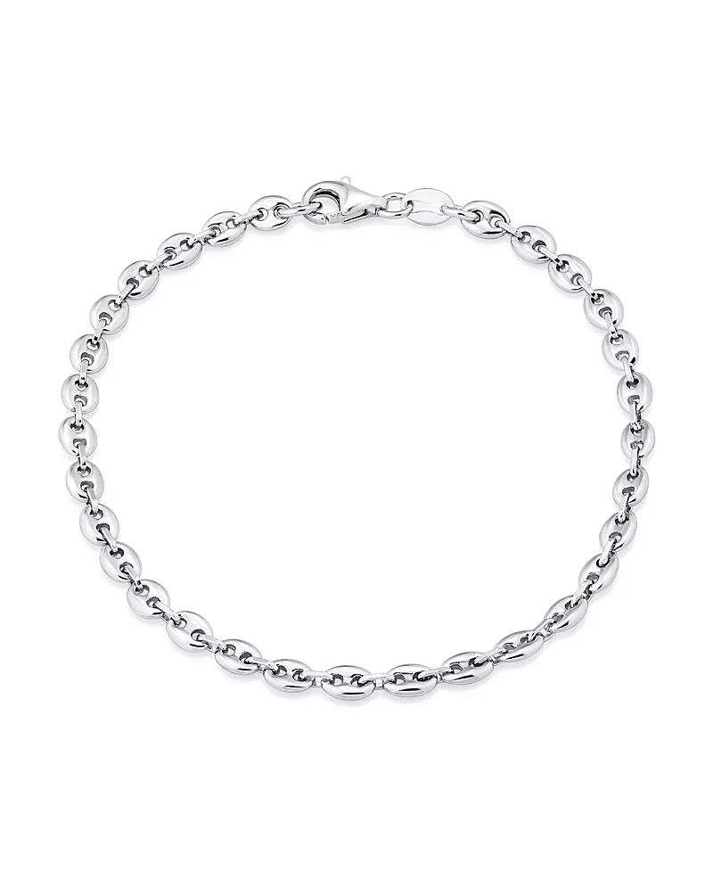 Oradina Sterling Silver Take Me There Petite Mariner Bracelet
