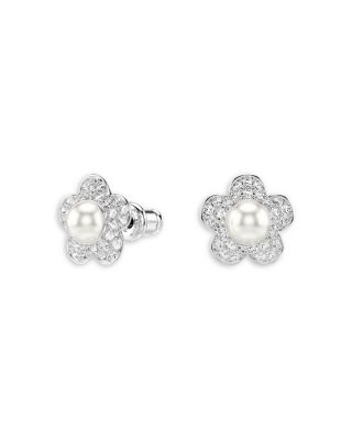 Ariana Grande x Swarovski Crystal & Imitation Pearl Flower Stud Earrings
