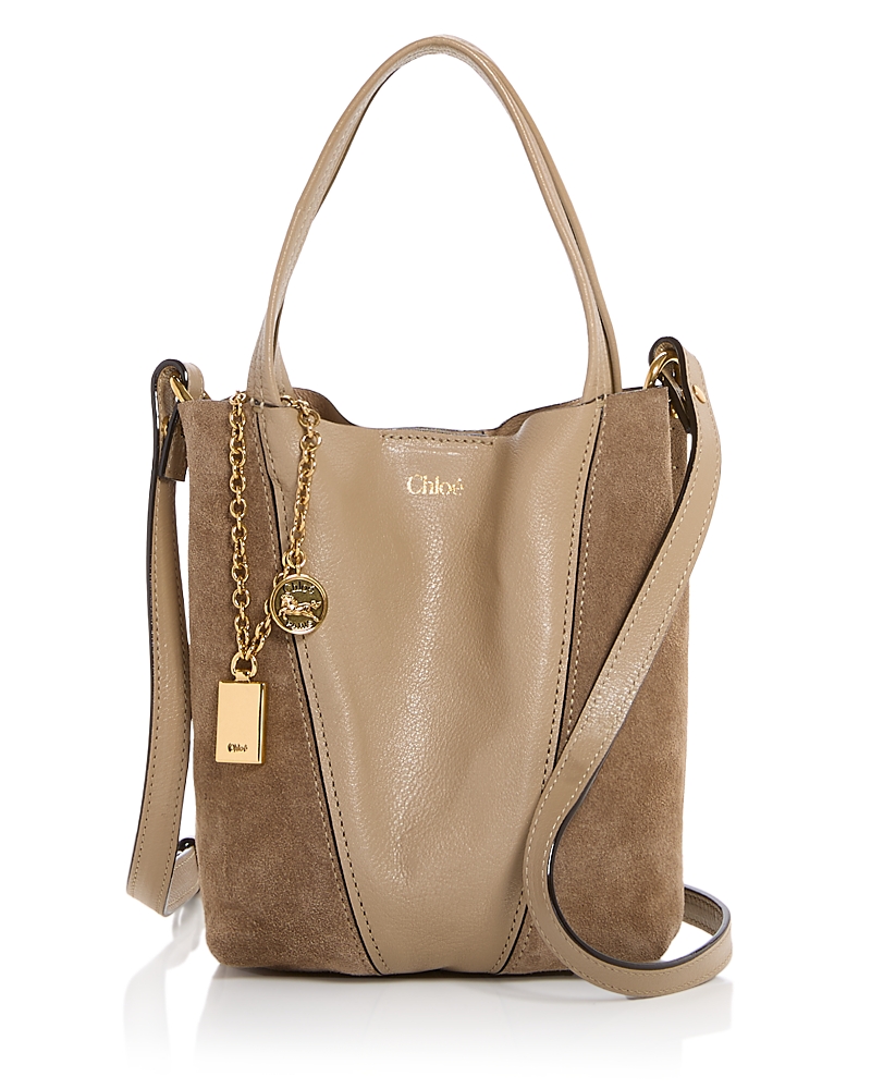 Chloe Spin Small Suede & Leather Tote