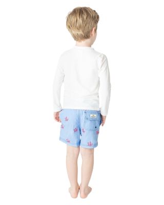 Boys' H2O & Embroidered Octopus Icon Swim Trunks - Little Kid