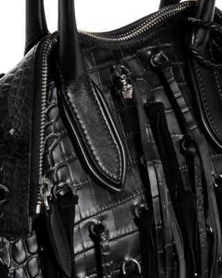 Manta Fringe Leather Top Handle Bag