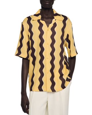 SS26 Waves Printed Linen Shirt