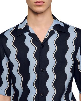 SS26 Waves Printed Linen Shirt
