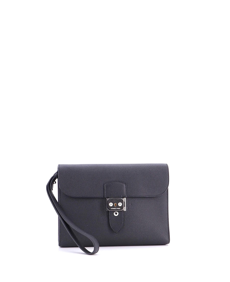 Pre-Owned HERMES 24 Sac a Depeches Wristlet Pouch Epsom