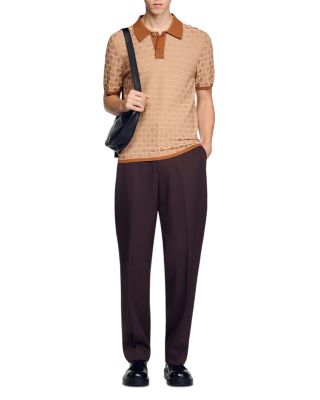 Square Cross Jacquard Polo Shirt