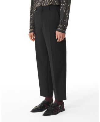 Straight-Leg Wool Pants