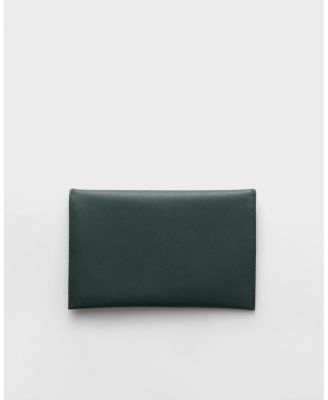 Saffiano Leather Envelope Clutch