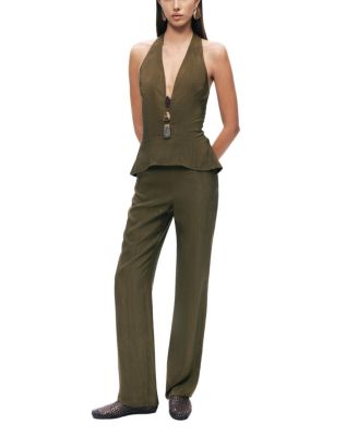  Halter Neck Peplum Top