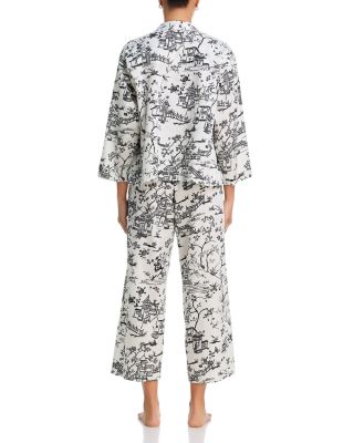 Toile Satin Notch Pajama Set