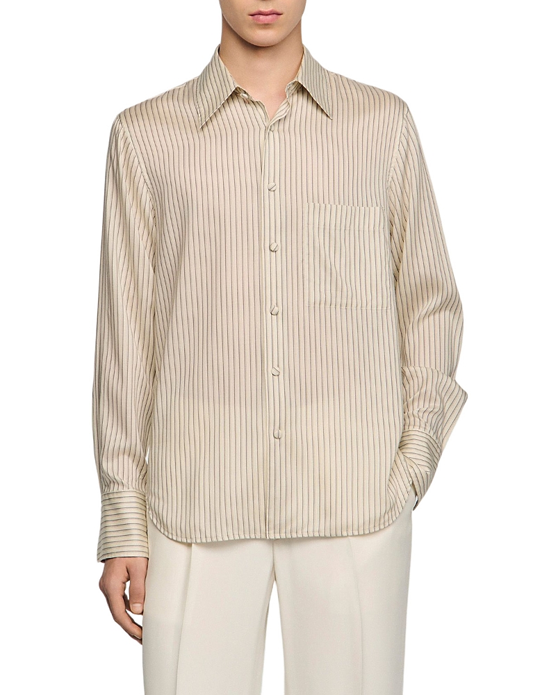 Sandro Sorrento Loose Fit Stripe Shirt