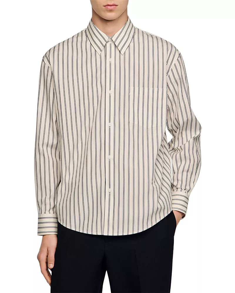 Sandro Striped Cotton Shirt