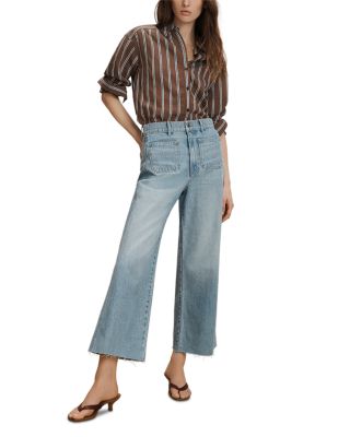 Taylor High Rise Cropped Wide Leg Jeans in Big Splash