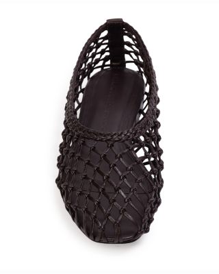 Women's Sonia Woven Leather Ballerina Flats