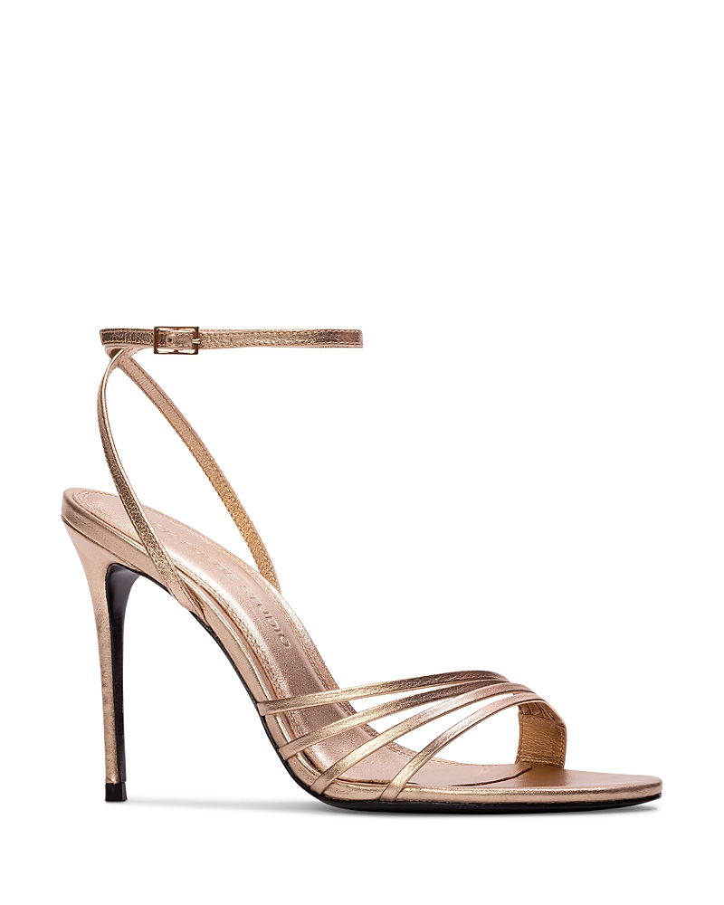 Black Suede Studio Women's Ella 100 Strappy Leather Sandals